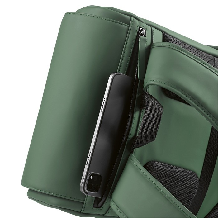Mochila de cuero sintético con espacio acolchado para portátil 20L vista trece Mochila de cuero sintético con espacio acolchado para portátil 20L vista trece
