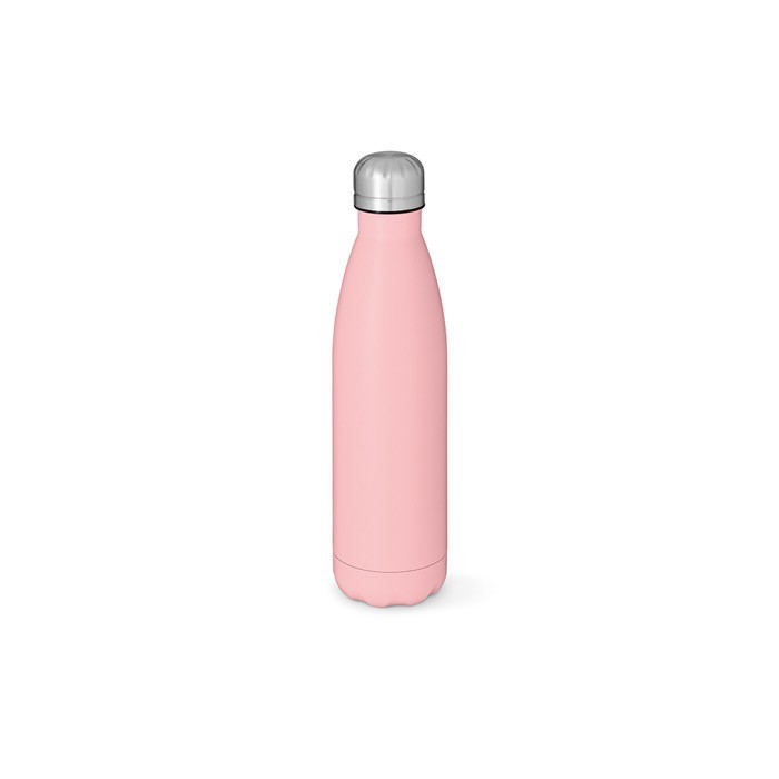 Botella de acero inoxidable reciclado con tapón antigoteo 500ml color rosa