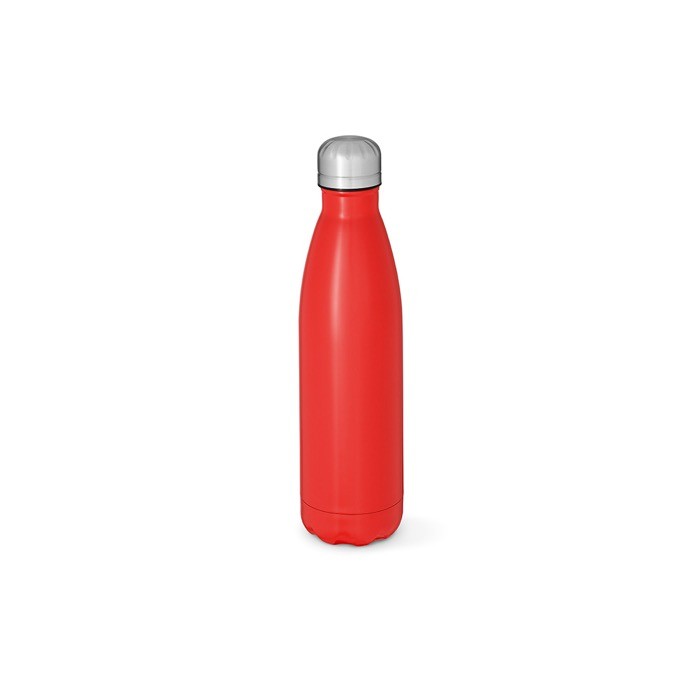 Botella de acero inoxidable reciclado con tapón antigoteo 500ml color rojo