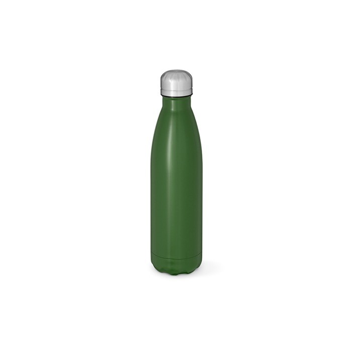 Botella de acero inoxidable reciclado con tapón antigoteo 500ml color verde militar