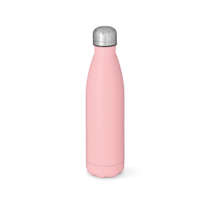 Botella de acero inoxidable reciclado con tapón antifugas 1L color rosa