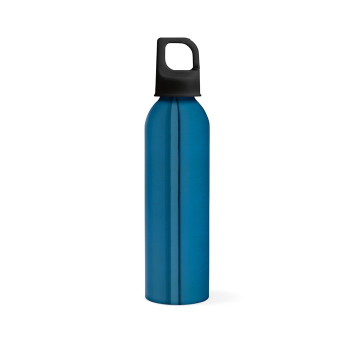 Botella de aluminio reciclado con tapón tipo mosquetón 660ml color azul Botella de aluminio reciclado con tapón tipo mosquetón 660ml color azul