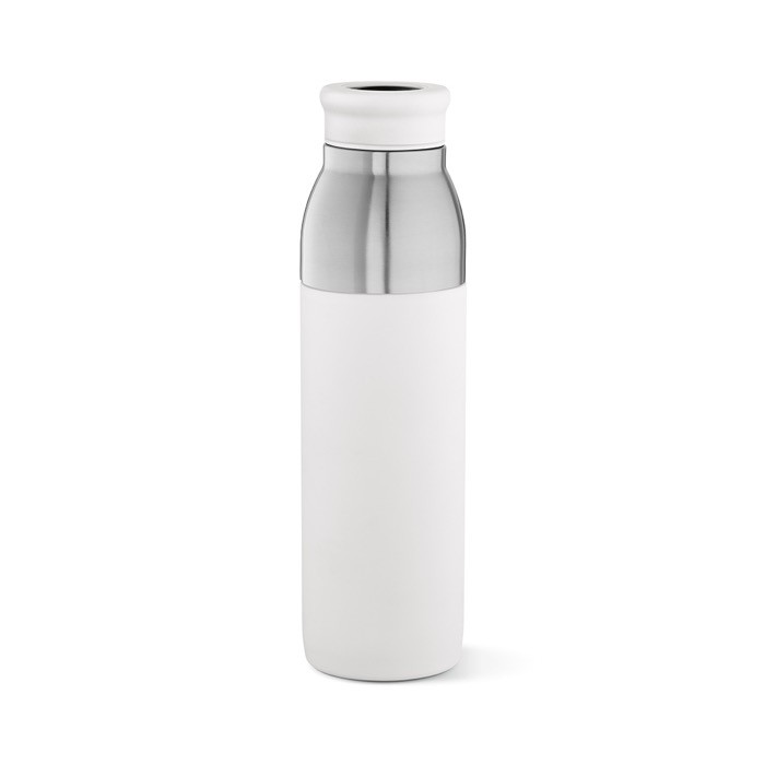 Botella de acero inoxidable reciclado que se convierte en taza 720ml color blanco Botella de acero inoxidable reciclado que se convierte en taza 720ml color blanco