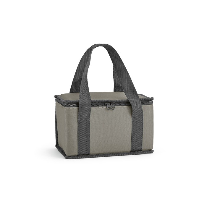 Bolsa isotérmica de RPET 600D con 2 asas y con capacidad de 5 L color gris