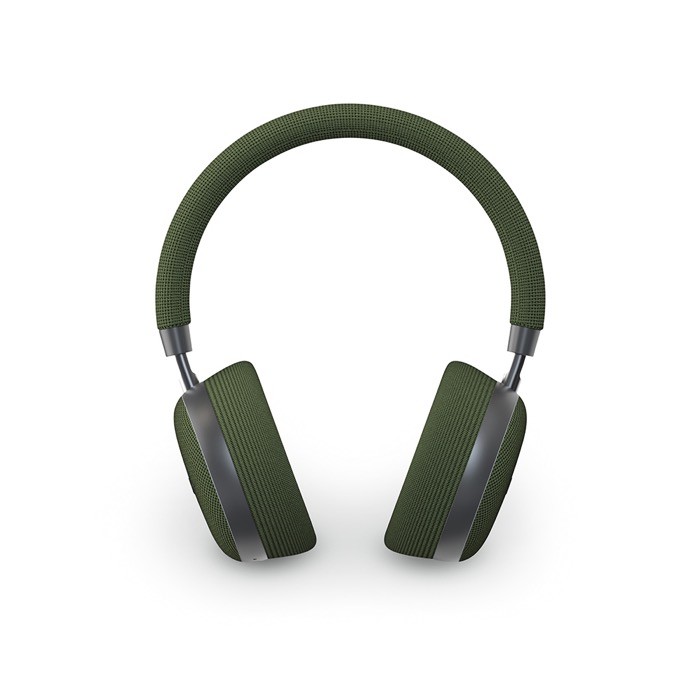 Auriculares sostenibles con cancelación de ruido y 20h de autonomía color verde militar Auriculares sostenibles con cancelación de ruido y 20h de autonomía color verde militar