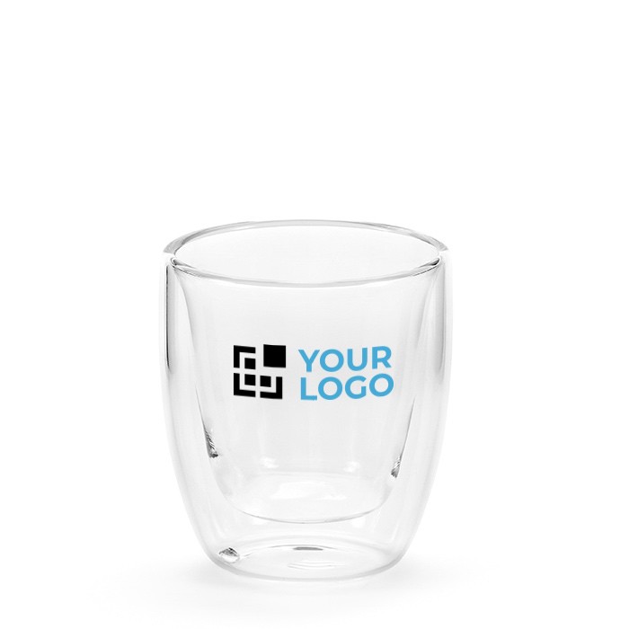 Vaso de vidrio de borosilicato de doble pared y sin asas 60ml vista principal Vaso de vidrio de borosilicato de doble pared y sin asas 60ml vista principal