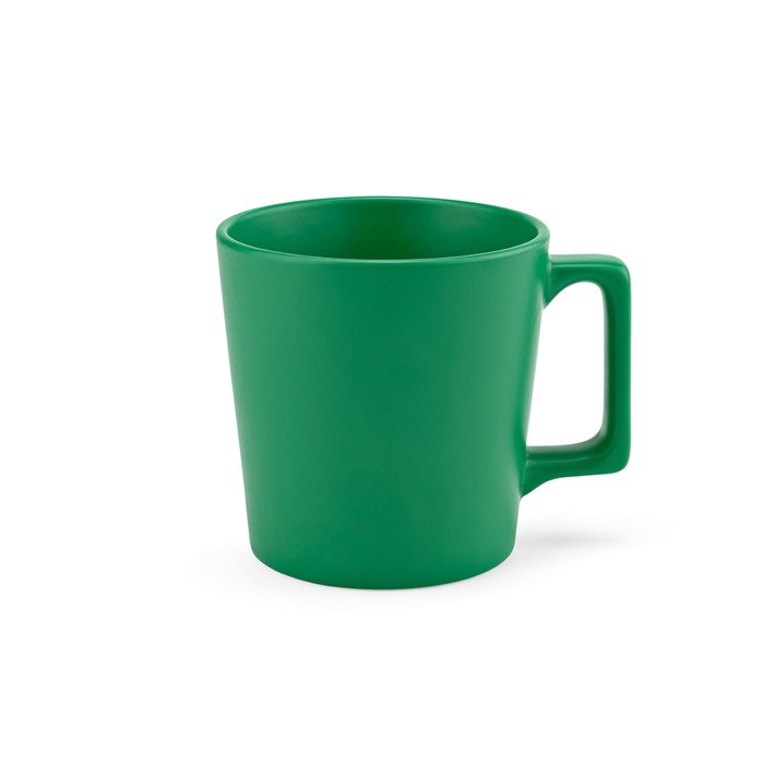 Taza de cerámica con acabado mate disponible en colores vivos 310ml color verde Taza de cerámica con acabado mate disponible en colores vivos 310ml color verde