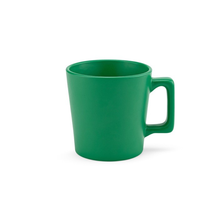 Taza de cerámica con acabado mate disponible en colores vivos 220ml color verde