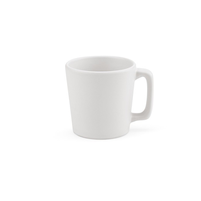 Taza de cerámica con acabado mate disponible en colores vivos 60ml color blanco