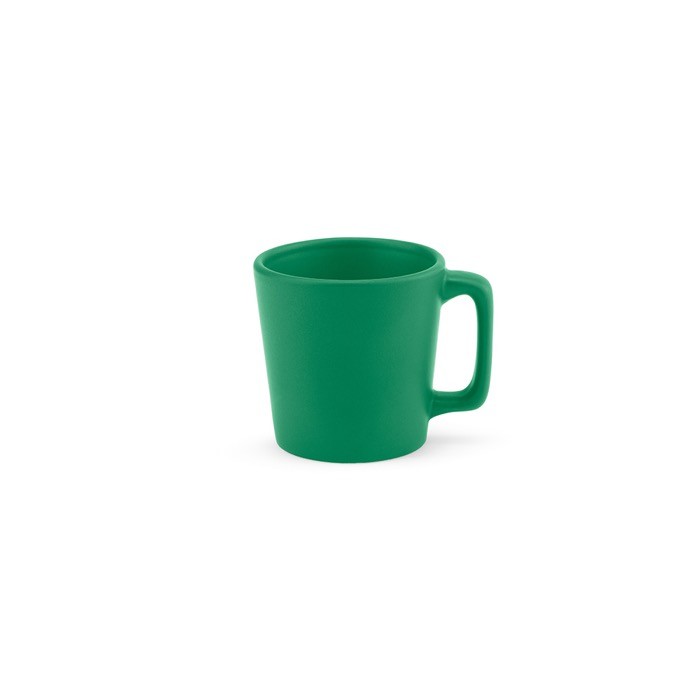 Taza de cerámica con acabado mate disponible en colores vivos 60ml color verde