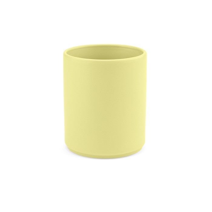 Taza de cerámica con elegante acabado mate sin asas 290ml color amarillo