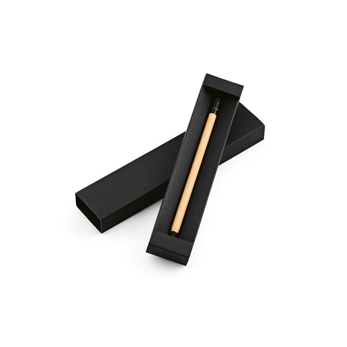 Lápiz infinito con cuerpo de bambú y borrador en un extremo color natural Lápiz infinito con cuerpo de bambú y borrador en un extremo color natural