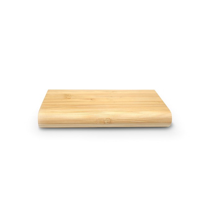Powerbank ecológica hecha de bambú con puerto tipo C 10.000 mAh color natural tercera vista Powerbank ecológica hecha de bambú con puerto tipo C 10.000 mAh color natural tercera vista