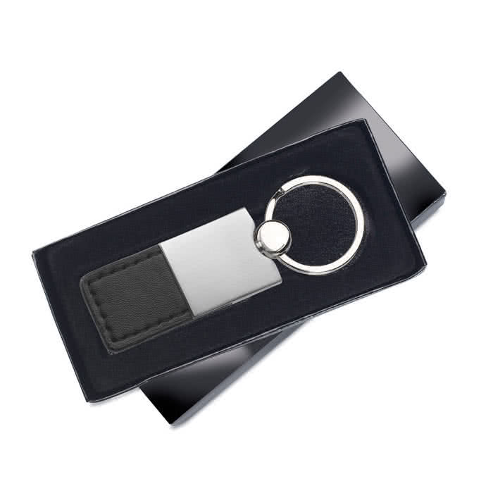 Llavero de merchandising corporativo color Negro segunda vista