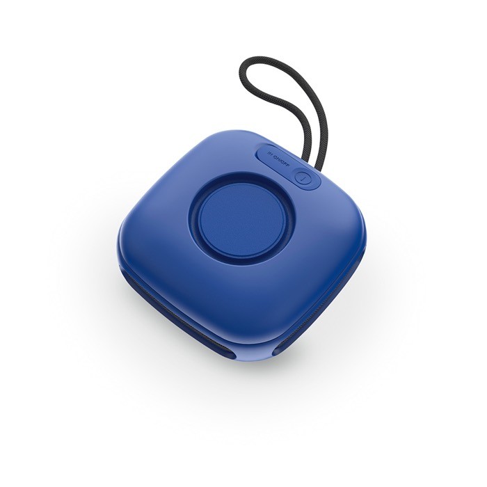 Altavoz ecológico con gran autonomía repelente al agua IPX4 color azul segunda vista Altavoz ecológico con gran autonomía repelente al agua IPX4 color azul segunda vista