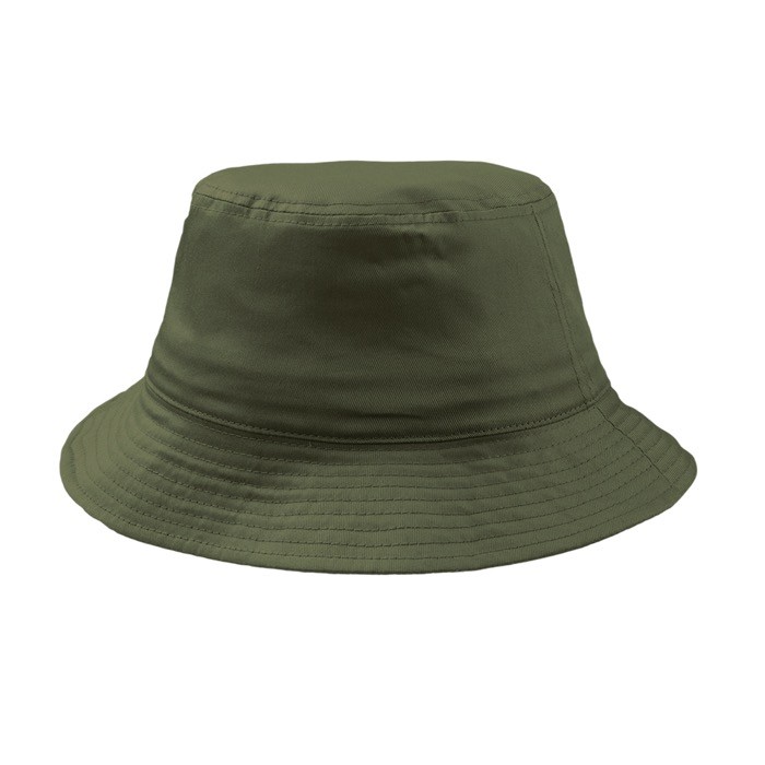 Gorro de algodón de pescador de talla única con 8 filas 180 g/m2 color verde oliva