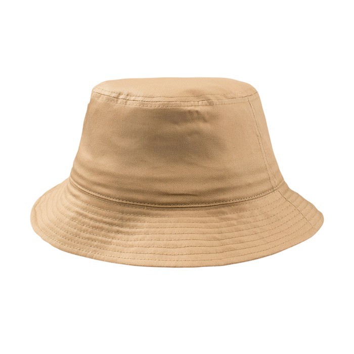 Gorro de algodón de pescador de talla única con 8 filas 180 g/m2 color beige