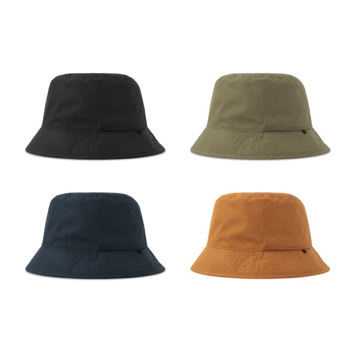 Gorro de pescador reversible de poliéster con interior de color vista con varios colores