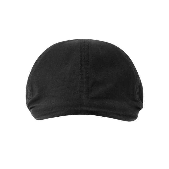 Boina de estilo retro de algodón reciclado y orgánico de 260 g/m2 color negro vista detalle 6 Boina de estilo retro de algodón reciclado y orgánico de 260 g/m2 color negro vista detalle 6