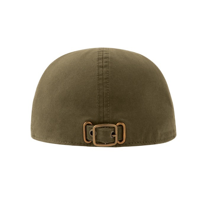 Boina de estilo retro de algodón reciclado y orgánico de 260 g/m2 color verde oliva vista detalle 2 Boina de estilo retro de algodón reciclado y orgánico de 260 g/m2 color verde oliva vista detalle 2