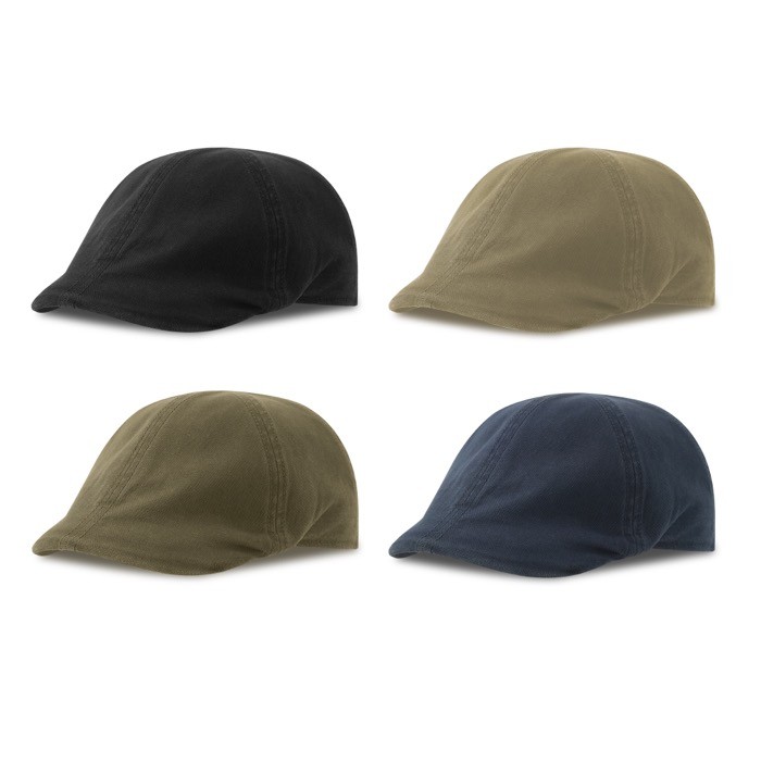 Boina de estilo retro de algodón reciclado y orgánico de 260 g/m2 vista con varios colores Boina de estilo retro de algodón reciclado y orgánico de 260 g/m2 vista con varios colores