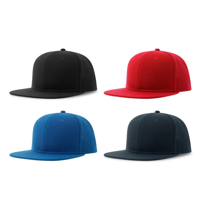 Gorra infantil de poliéster reciclado con visera plana 300 g/m2 vista detalle 7