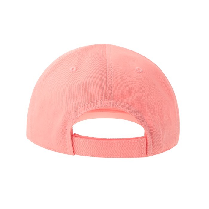 Gorra para niños de algodón orgánico de tipo béisbol de 260 g/m2 color rosa claro vista detalle 2