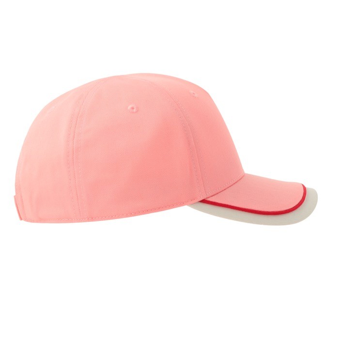 Gorra para niños de algodón orgánico de tipo béisbol de 260 g/m2 color rosa claro