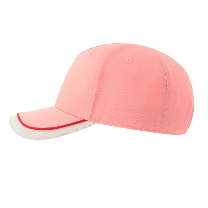 Gorra para niños de algodón orgánico de tipo béisbol de 260 g/m2 color rosa claro