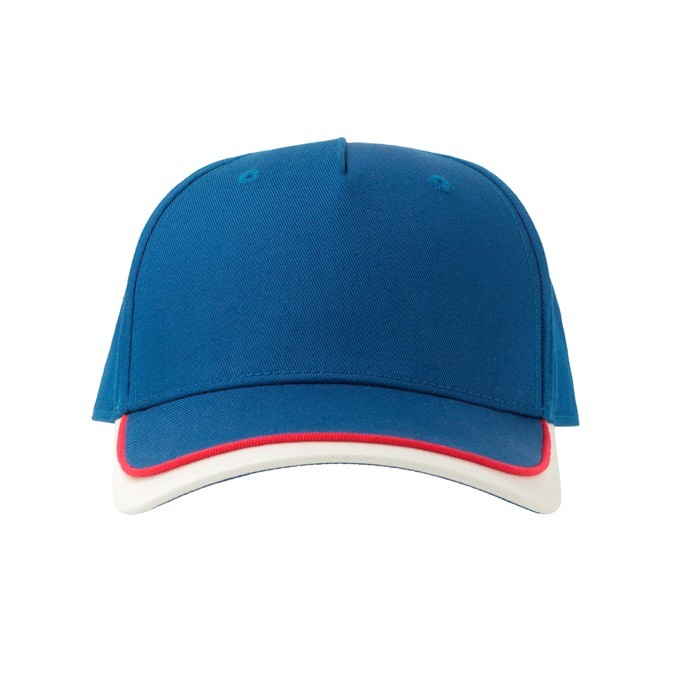 Gorra para niños de algodón orgánico de tipo béisbol de 260 g/m2 color azul real vista detalle 6