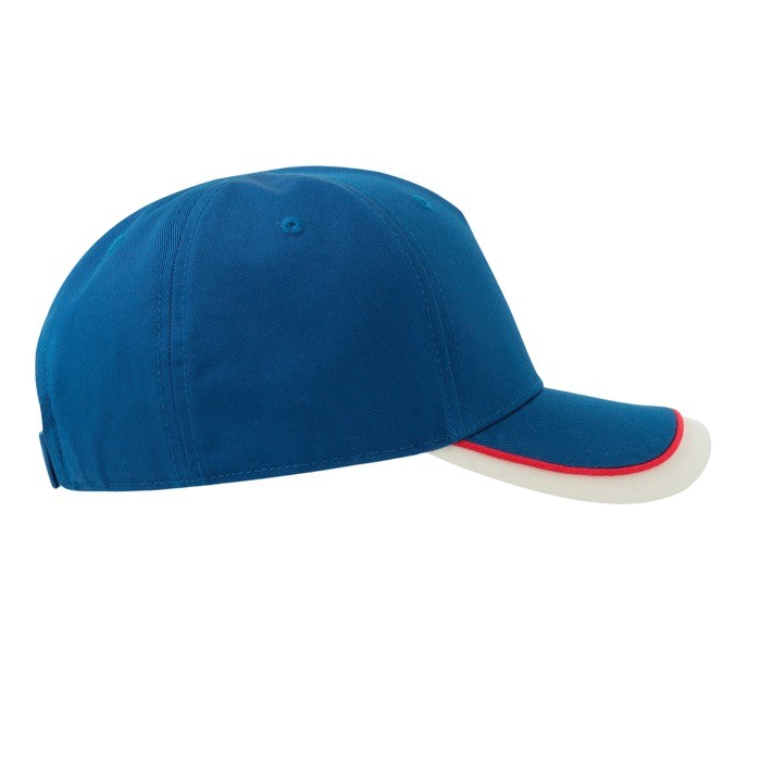 Gorra para niños de algodón orgánico de tipo béisbol de 260 g/m2 color azul real