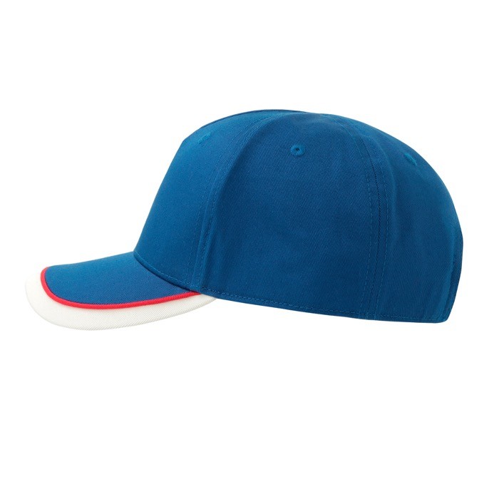Gorra para niños de algodón orgánico de tipo béisbol de 260 g/m2 color azul real