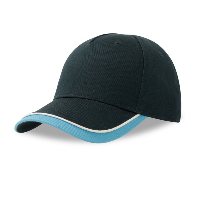 Gorra para niños de algodón orgánico de tipo béisbol de 260 g/m2 color azul marino
