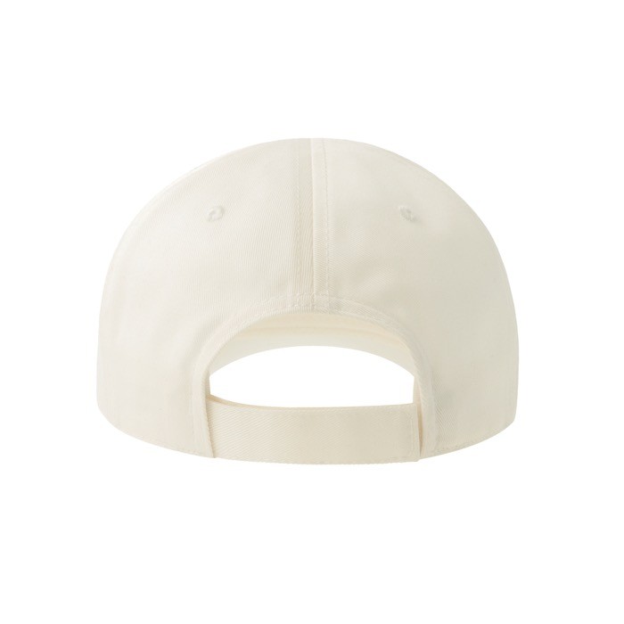Gorra para niños de algodón orgánico de tipo béisbol de 260 g/m2 color beige vista detalle 2
