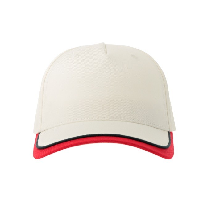 Gorra para niños de algodón orgánico de tipo béisbol de 260 g/m2 color beige vista detalle 6