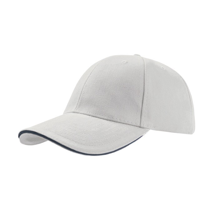 Gorra de algodón de tamaño único con cierre de hebilla 250 g/m2 color blanco