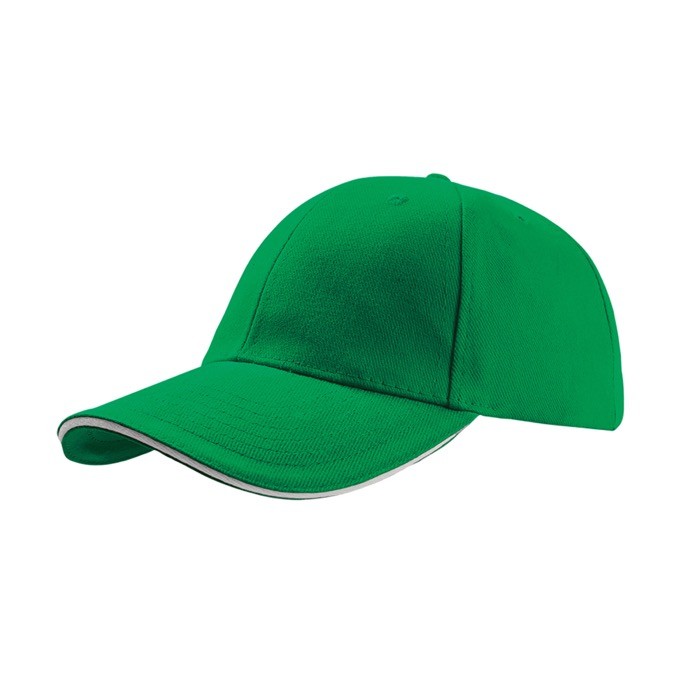 Gorra de algodón de tamaño único con cierre de hebilla 250 g/m2 color verde