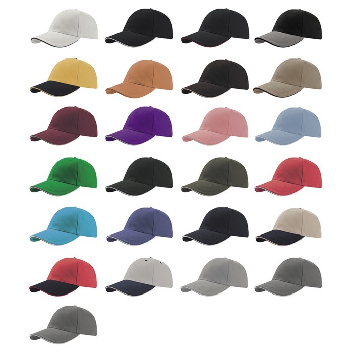 Gorra de algodón de tamaño único con cierre de hebilla 250 g/m2 vista con varios colores