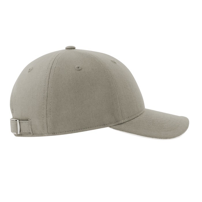 Gorra de algodón de tamaño único con cierre de hebilla 250 g/m2