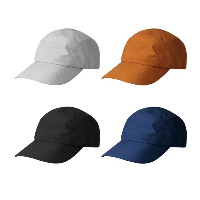 Gorra de poliéster reciclado resistente al agua de 85 g/m2 vista con varios colores