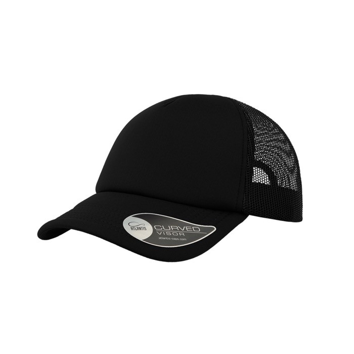 Gorra de poliéster con visera curvada y acolchada de 80 g/m2 color negro vista 11 Gorra de poliéster con visera curvada y acolchada de 80 g/m2 color negro vista 11