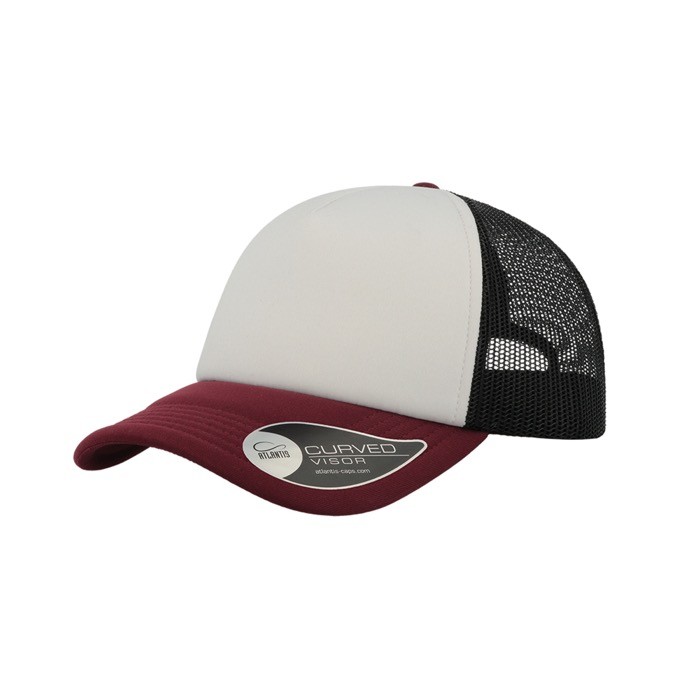 Gorra de poliéster con visera curvada y acolchada de 80 g/m2 color burdeos Gorra de poliéster con visera curvada y acolchada de 80 g/m2 color burdeos