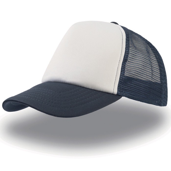 Gorra de poliéster con visera curvada y acolchada de 80 g/m2 color azul marino Gorra de poliéster con visera curvada y acolchada de 80 g/m2 color azul marino