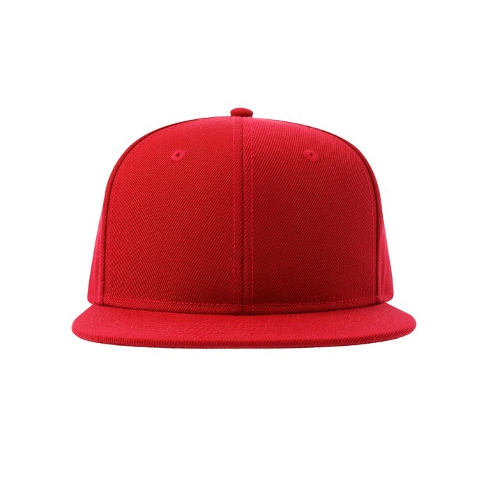 Gorra en sarga de poliéster reciclado con visera plana 300 g/m2 color rojo vista detalle 6 Gorra en sarga de poliéster reciclado con visera plana 300 g/m2 color rojo vista detalle 6