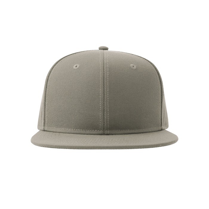 Gorra en sarga de poliéster reciclado con visera plana 300 g/m2 color gris claro vista detalle 6 Gorra en sarga de poliéster reciclado con visera plana 300 g/m2 color gris claro vista detalle 6