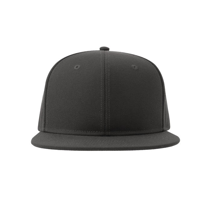 Gorra en sarga de poliéster reciclado con visera plana 300 g/m2 color gris oscuro vista detalle 6 Gorra en sarga de poliéster reciclado con visera plana 300 g/m2 color gris oscuro vista detalle 6