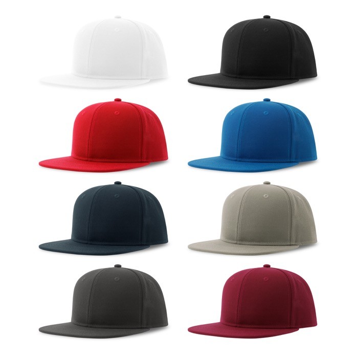 Gorra en sarga de poliéster reciclado con visera plana 300 g/m2 vista con varios colores Gorra en sarga de poliéster reciclado con visera plana 300 g/m2 vista con varios colores