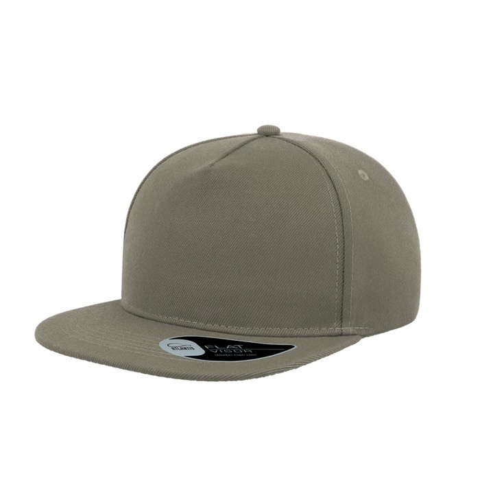 Gorra hecha parcialmente de lana con visera plana de 400 g/m2 color gris claro Gorra hecha parcialmente de lana con visera plana de 400 g/m2 color gris claro
