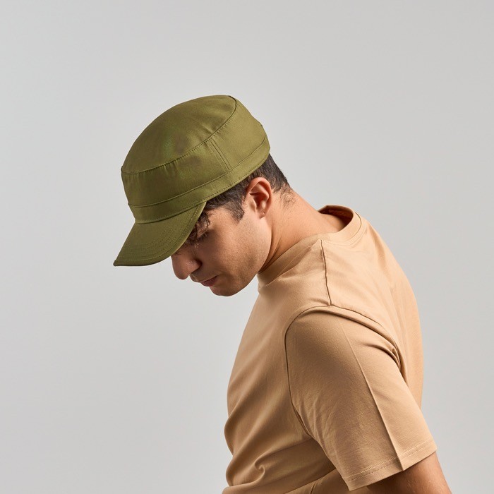 Gorra de algodón tipo militar con visera y cierre velcro 280 g/m2 vista 3 Gorra de algodón tipo militar con visera y cierre velcro 280 g/m2 vista 3
