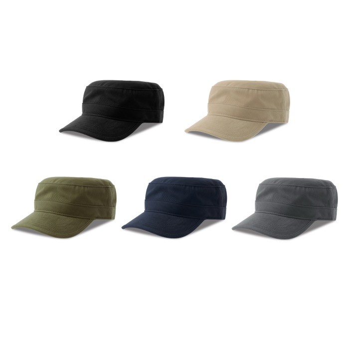 Gorra de algodón tipo militar con visera y cierre velcro 280 g/m2 vista detalle 7 Gorra de algodón tipo militar con visera y cierre velcro 280 g/m2 vista detalle 7